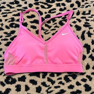 Hot pink Nike sports bra
